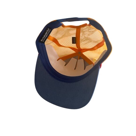 Bonfire Brewing Rope Hat Blue Gold Trucker Style Mesh Back Adjustable Snapback - Picture 6 of 7